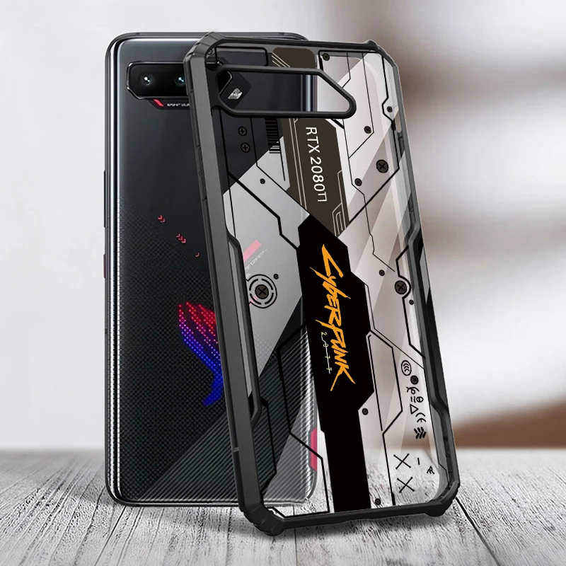 [Ready Stock]For ASUS ROG Phone 5s Pro 5 Ulitmate 3 Strix Phone 2 Shock Fall Prevention Transparent Case Pattern No.5