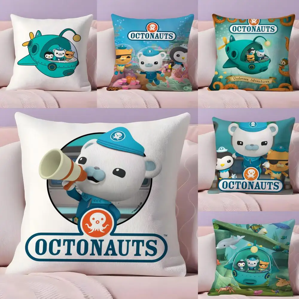 

Чехол для подушки O-Octonauts из плюшевой ткани, мягкий, с двусторонним принтом, с невидимой молнией, наволочка для дивана, декор для дома