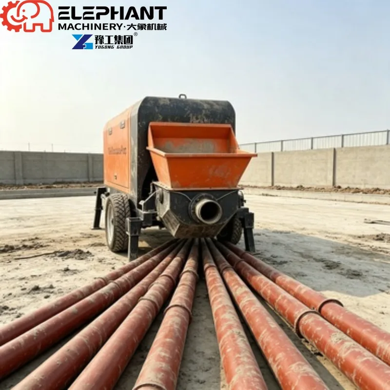 Concrete Pump Trailer Mounted Concrete Conveying Pump High Pressure For Bridge Pier Tunnel Underground Construction
