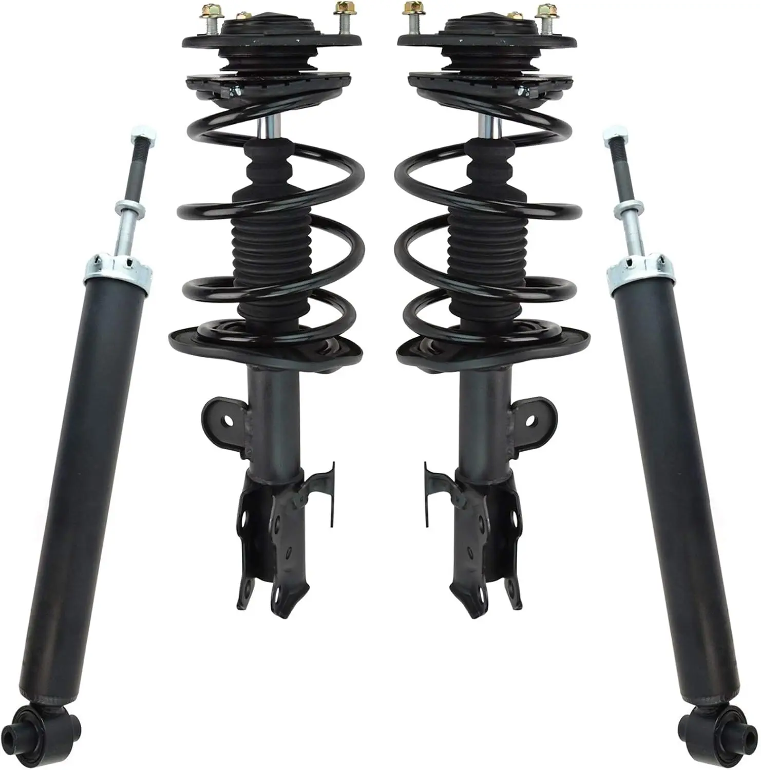 

Полный комплект передней и задней стойки и амортизатора. Полный комплект стойки и винтовой пружины в сборе, совместимый с Scio 2008-2015 гг.