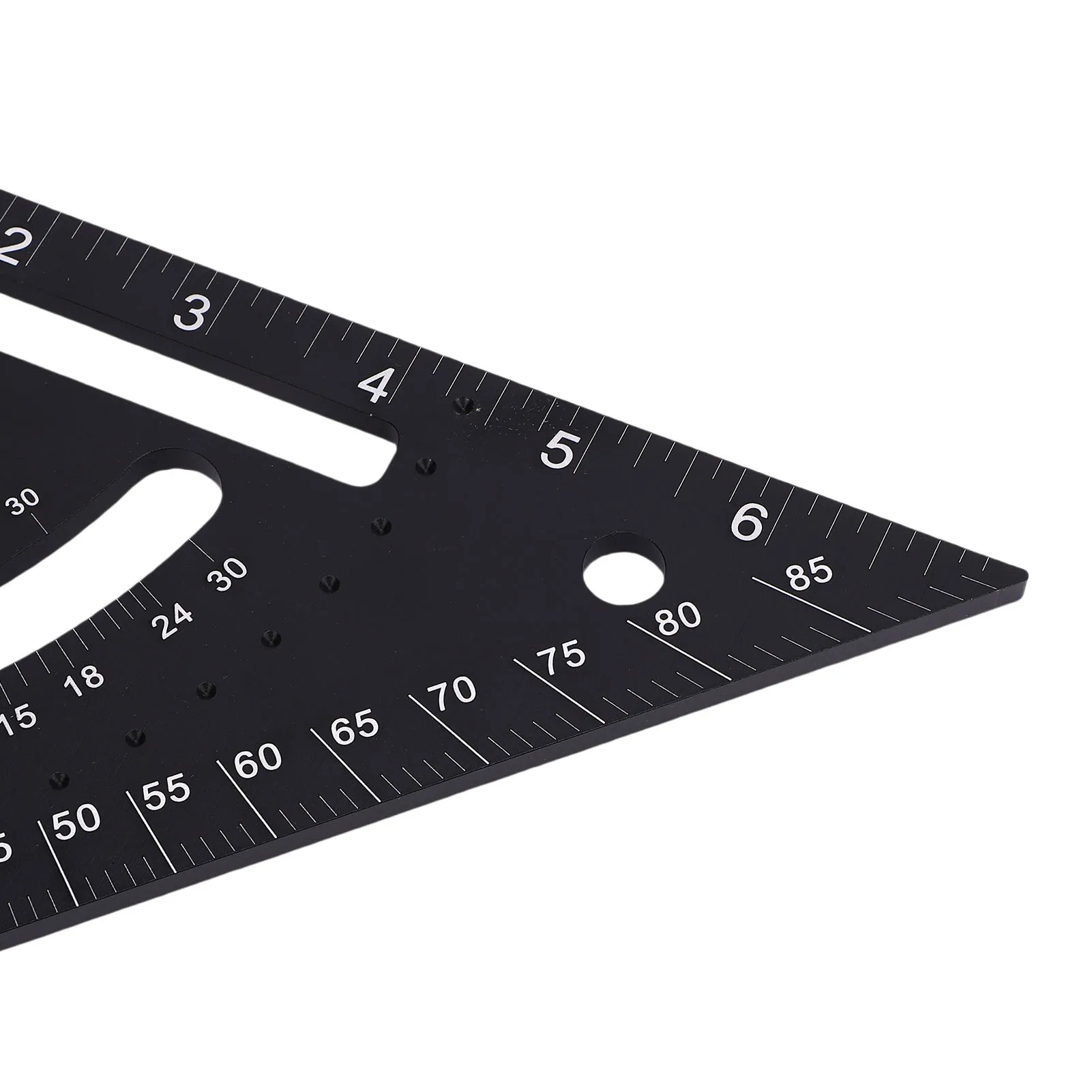 Varilla de localización ajustable bidireccional cuadrada de carpintero, escala de doble cara, regla de aleación de aluminio multifuncional para Woo