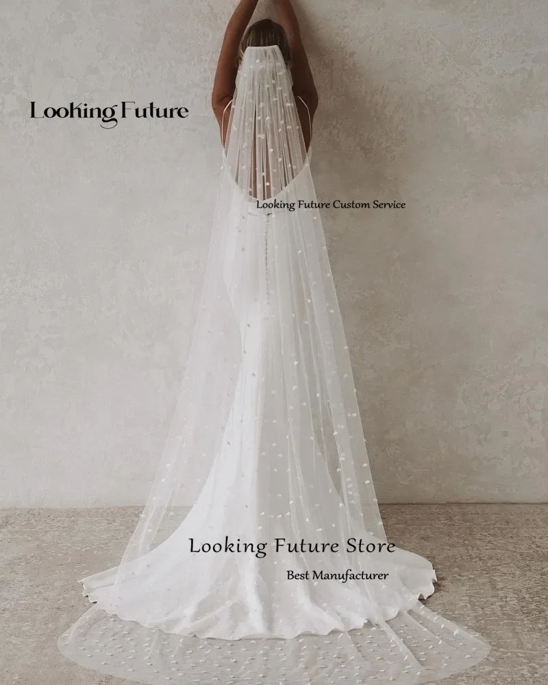 Sexy Mermaid Wedding Dress V-Neck Open Back Boho Wedding Gown Simple Plain Long Train Buttons Beach Bridal Dress Robe De Mariee