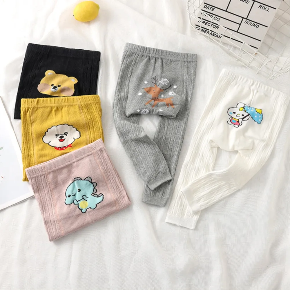 

New girls leggings age season cute rabbit cartoon tights baby pantyhose cotton stretch joker nine minutes of pants