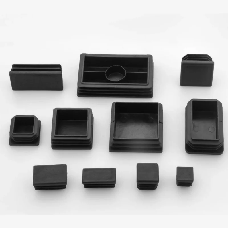 Square Pipe Plug Black Blanking End Caps Rectangular Pipe Tube Cap Insert PlugsTable Chair Furniture Foot Cover Decorative Dust image 3