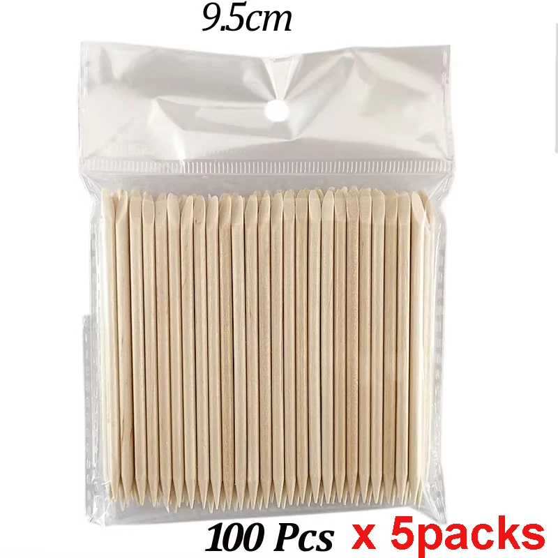 100Pcs/500Pcs Holz Häutchen Pusher Sticks 63/75/95/105/127/150/178MM Für Gel Polnisch Entfernen Sauber Pediküre DIY Design Punktierung Werkzeug