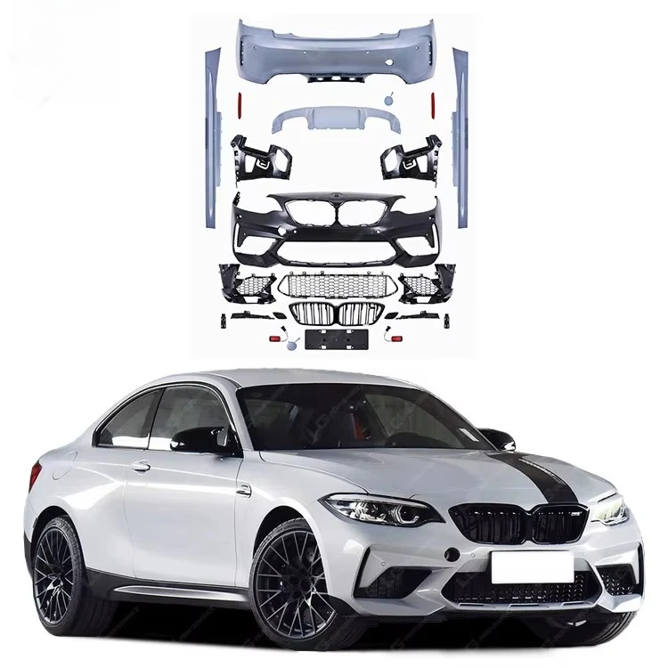 

M2c Body Kit for 2 Series F22 M2c Automobiles F87 Style With Front Car Bumper Rear Bumper Side Skirts Grille