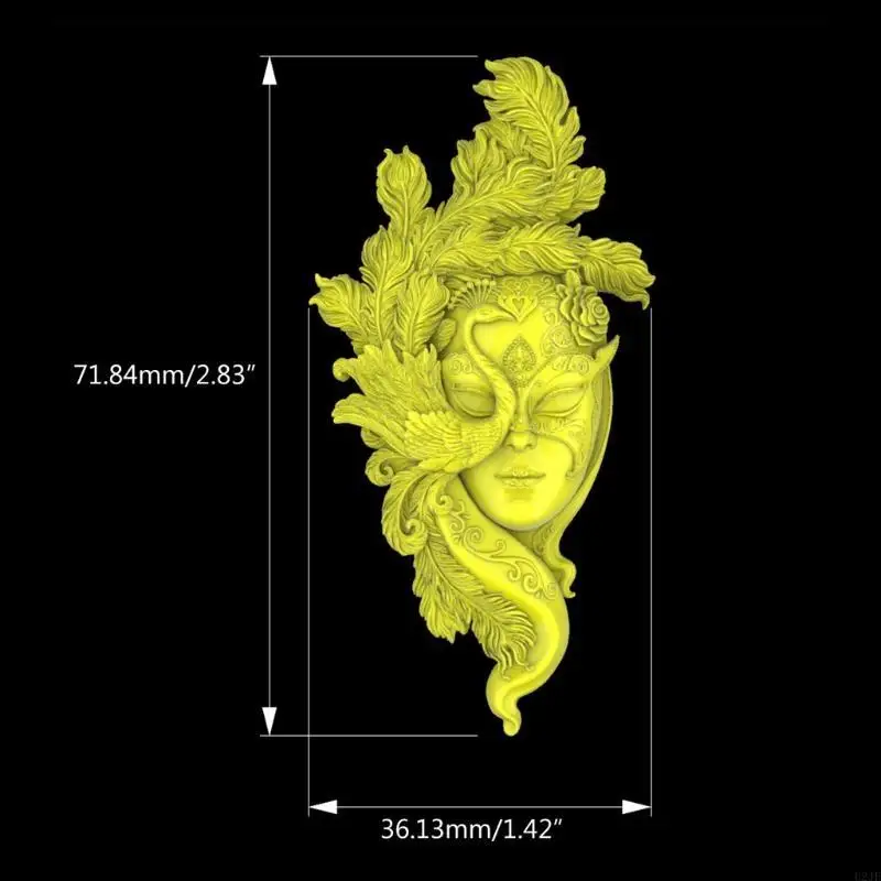 DIY مرآة آلهة الرقص فتاة سيليكون الايبوكسي العفن DIY للإبداع راقصة في قناع قلادة صياغة قالب للديكور #6