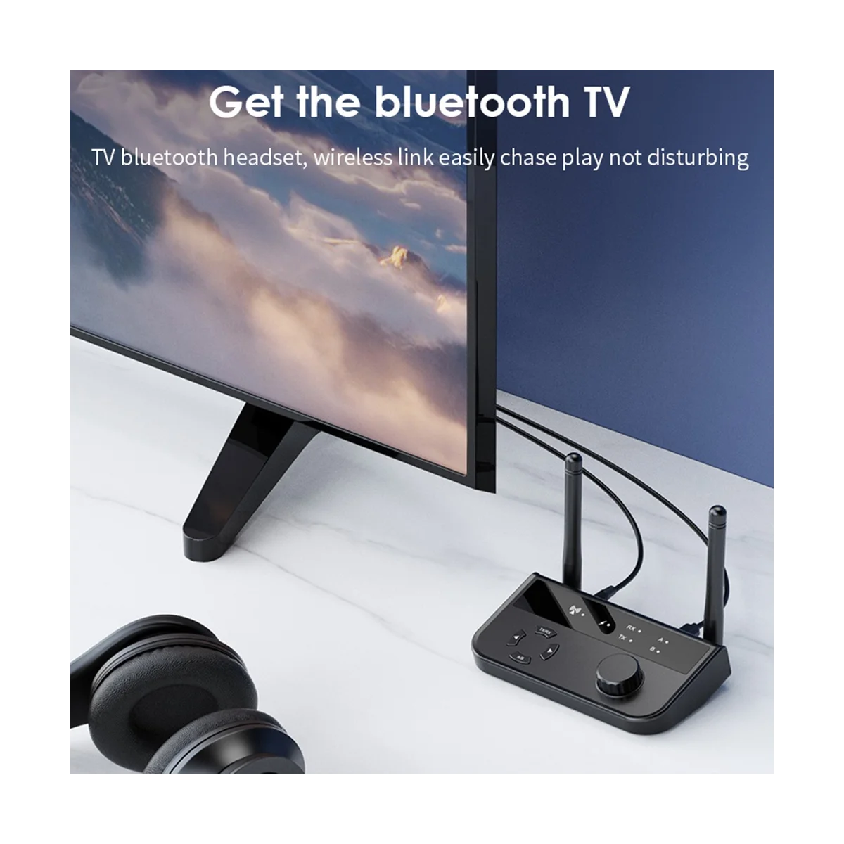 A57G-Bluetooth Sender Empfänger BT5.3 3,5 mm Aux Jack RCA Wireless Audio Musik Adapter für TV Auto PC Kopfhörer