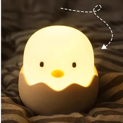 Chick Egg Bedside Nightlight for  Silicone Touch Sensor Lampara Led for  Lamp with Touch Controls