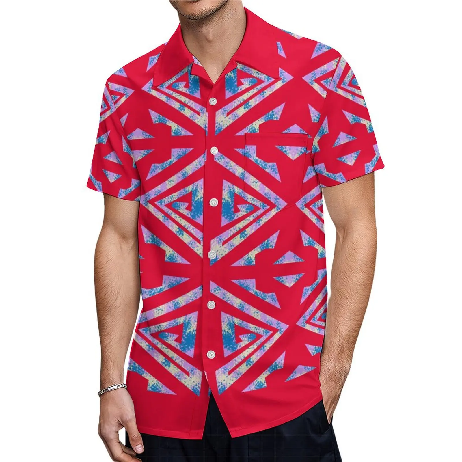 Mulheres e homens sexy dividir casa terno, vestido bonito menina com camisa masculina para meninos, terno de família design polinésio