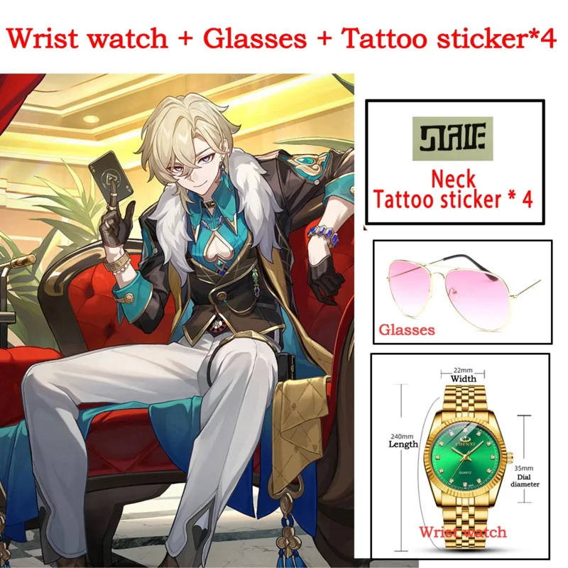 Aventurine Cosplay Game Honkai Star Rail Costume Party Suit Earrings Hat Halloween Carnival Uniform Anime Clothing Custom Made