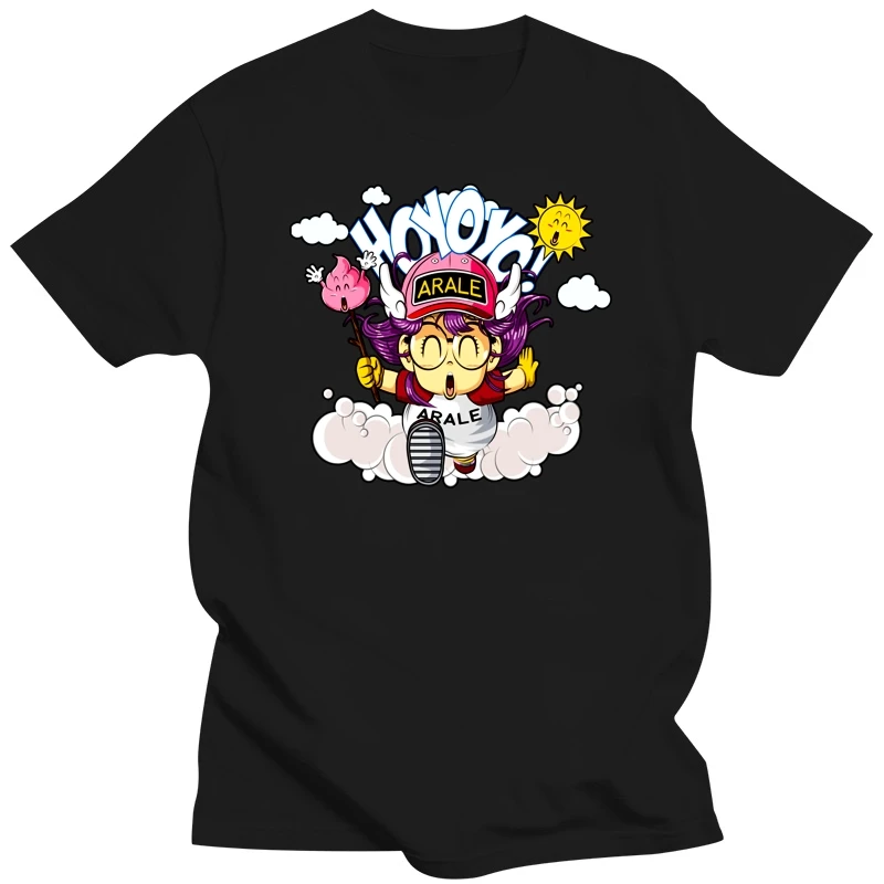 Arale Tshirt for Men Dr Slump Toriyama Anime Manga 90s Cute Robot 80s Vintage Pure Cotton Tshirt Wholesale