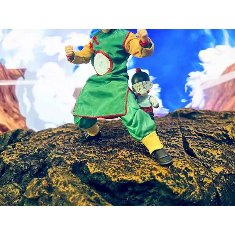 

1/12 Scale Male Yellow-green Long Gown Black Hat Japanese Anime Role Clothes Model for 6inch Toy Figures SHF Doll