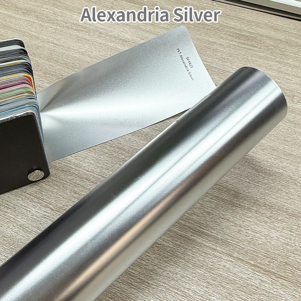 

Matte shiny silver Car Vinyl Wrap Film Change color when exposed to water Satin Matte Alexandria Silver