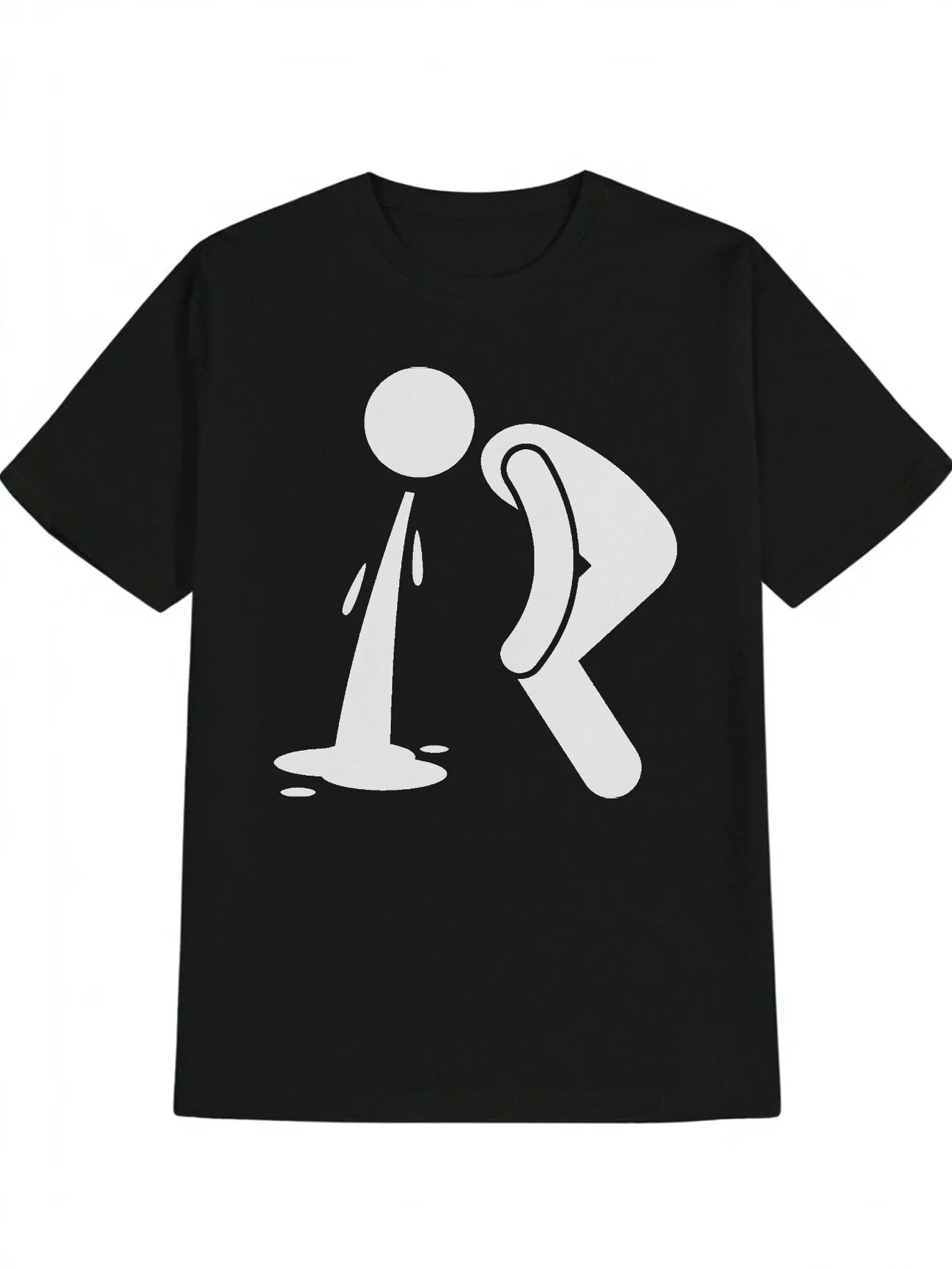 Men's T Shirt Meme Absurd Fun Beer Oktoberfest Gift Person Vomiting Hangover Print  Tee Cotton Oversize Summer Ironic Humor top