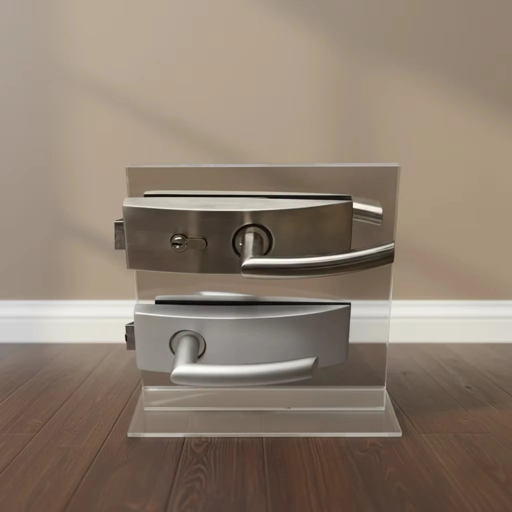 9ce Stainless Steel European Style Central Door Handle Lock for Panel
