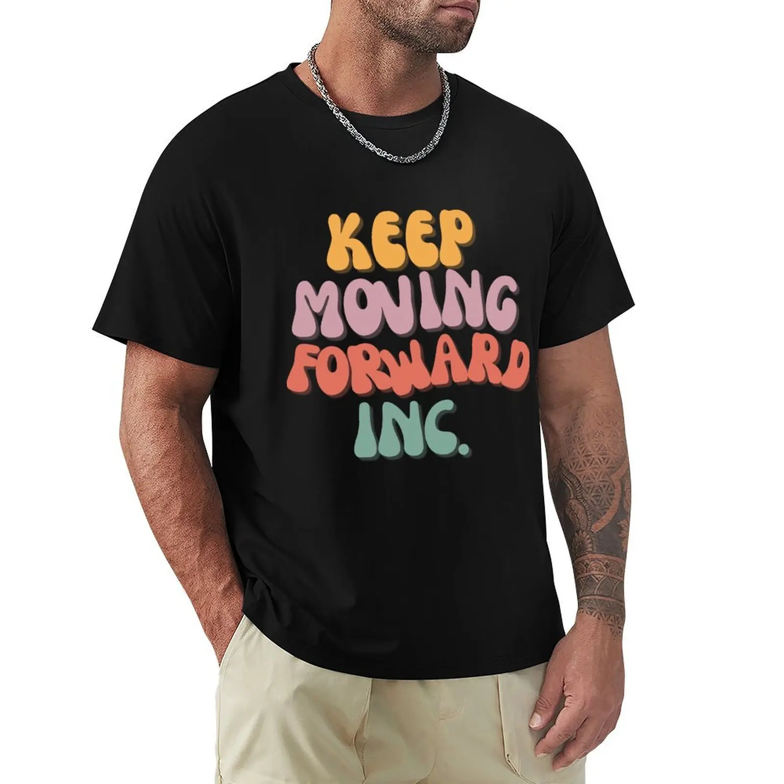 Keep Moving Forward Retro - dark T-Shirt Mechanic Work Tee Shirt