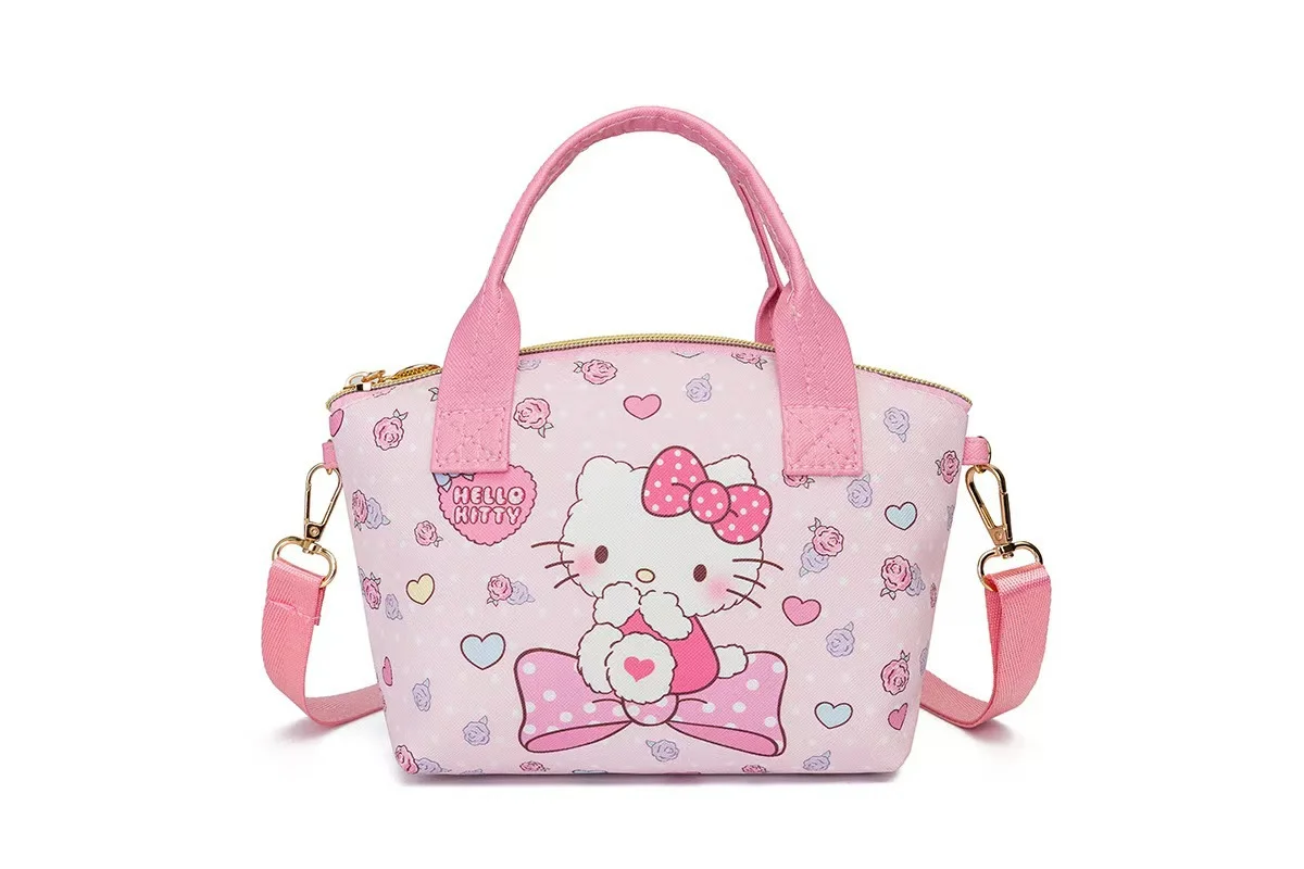 Sweet printed handbag and crossbody bag, commuter small bag, waterproof and durable canvas bag, cute everyday storage bag, can b image 2