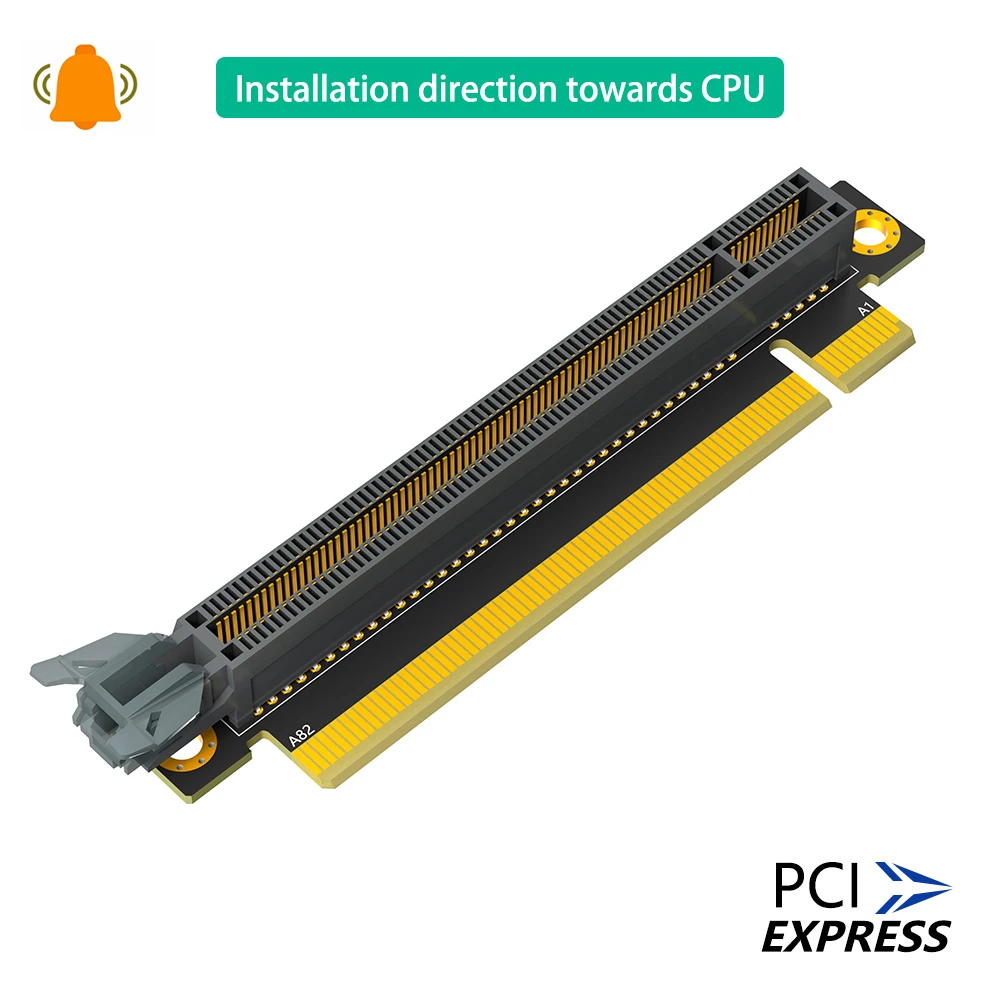 

PCI-e 16X 3.0 90 Degree Reverse Male to Female Riser Card For 1U Server (Installation Direction towards CPU)