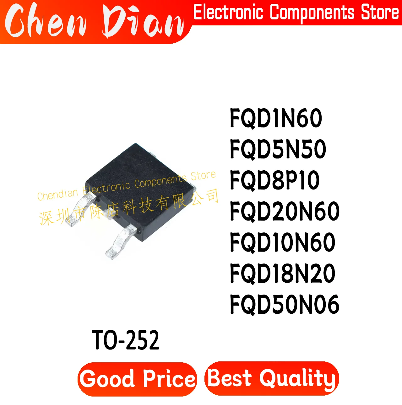 

FQD1N60 FQD5N50 FQD8P10 FQD20N60 FQD10N60 FQD18N20 FQD50N06 Brand new original genuine TO-252