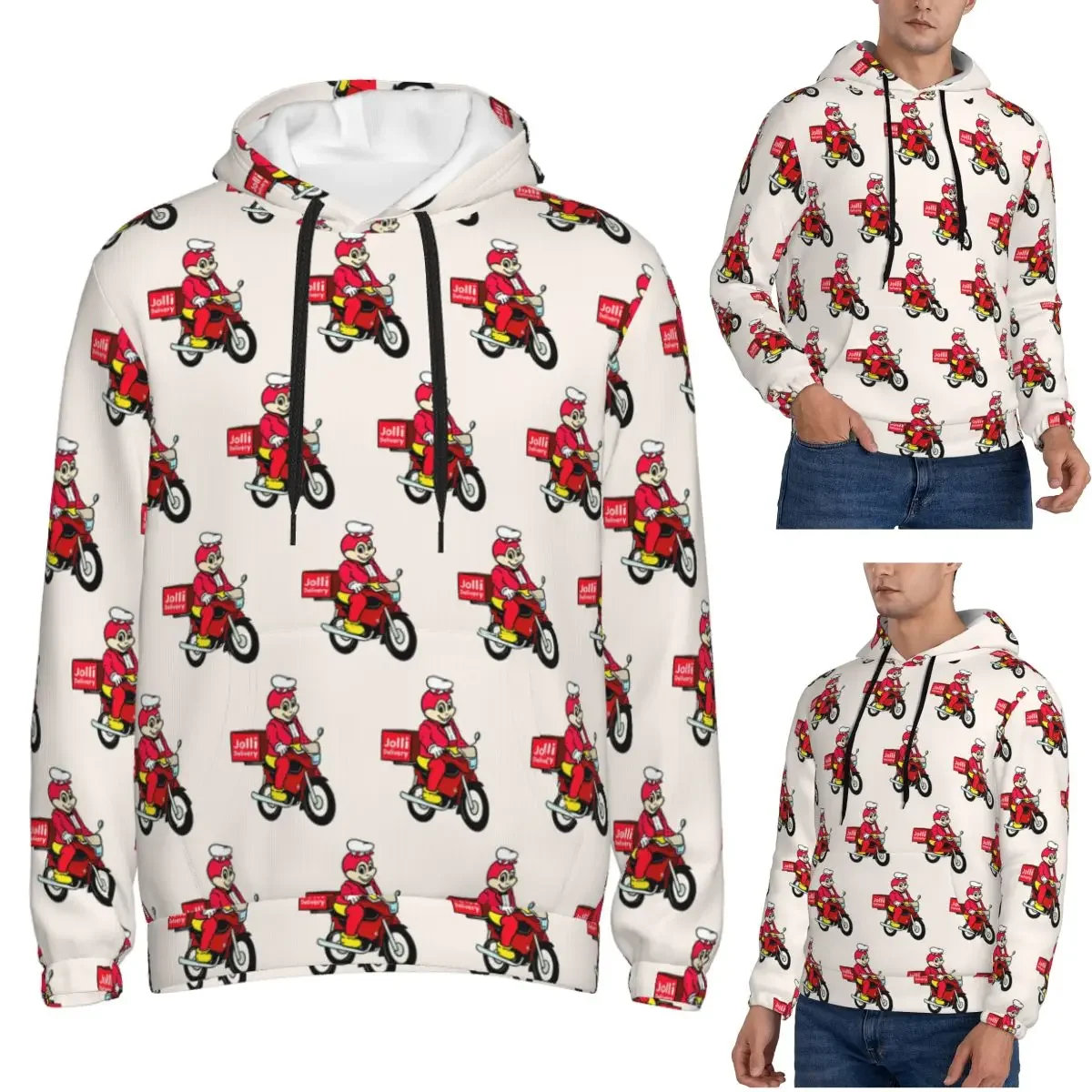 

JOLLIBEE DELIVERY FILIPINO FOOD POCKET TEE Толстовка Harajuku Пуловер Осень Зима Мужчины Женщины Толстовка Топы с длинными рукавами