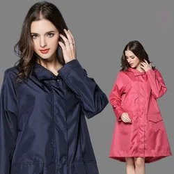Fashion Women Lightweight Poncho Waterproof Long Raincoat Men Adults Outdoor Windproof Rain Coat Jacket Hiking Rainwear