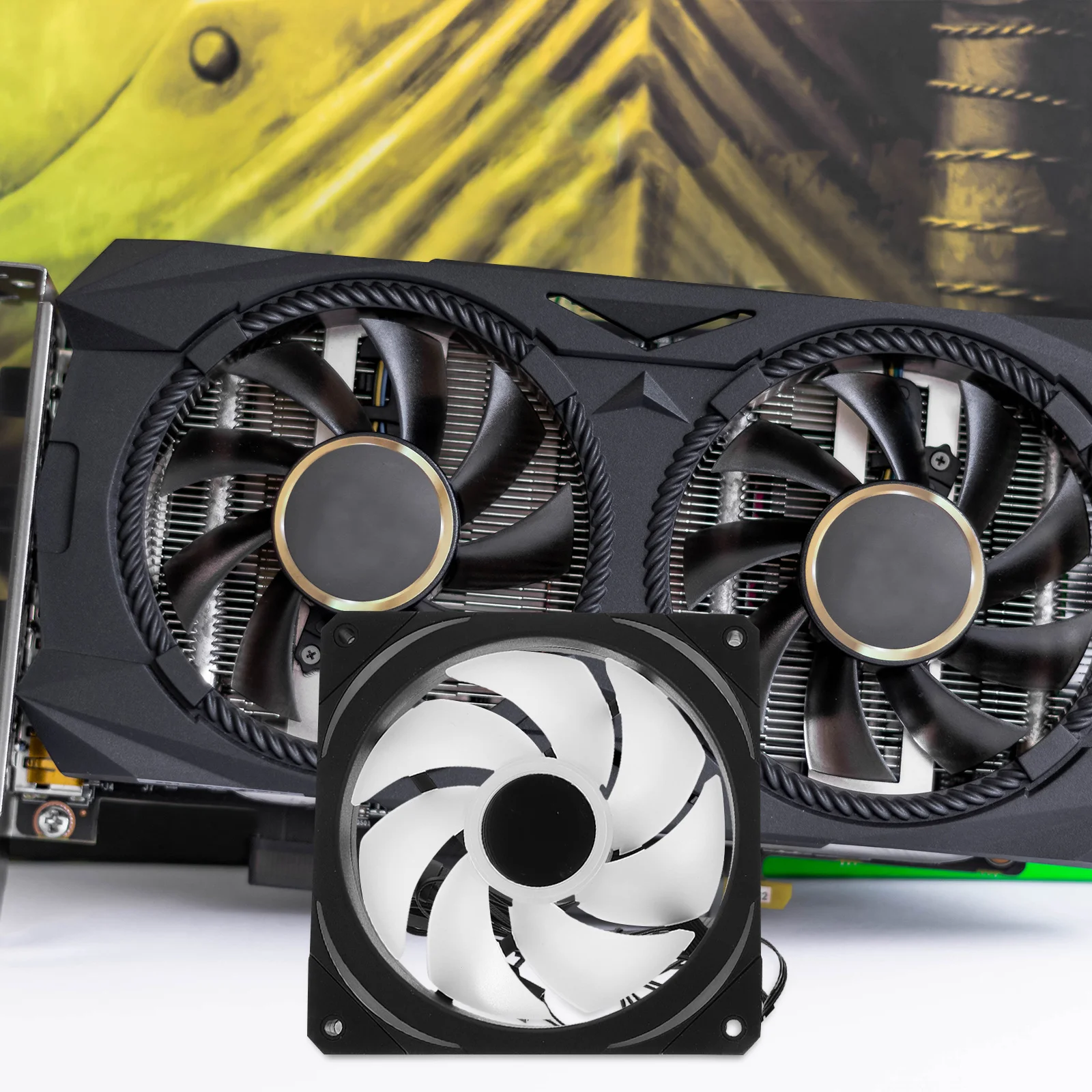 

V120 Argb Case Fan 12cm Silent Cooling Curved Mirror Rgb Lighting Durable ABS Material Gaming Pc Fans Argb Case Fans