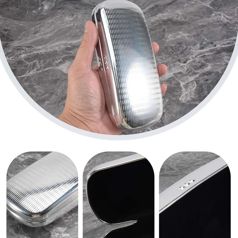 

ASDS-Glasses Case, Aluminum Hard Shell Eyeglasses Case Striped Spectacles Box