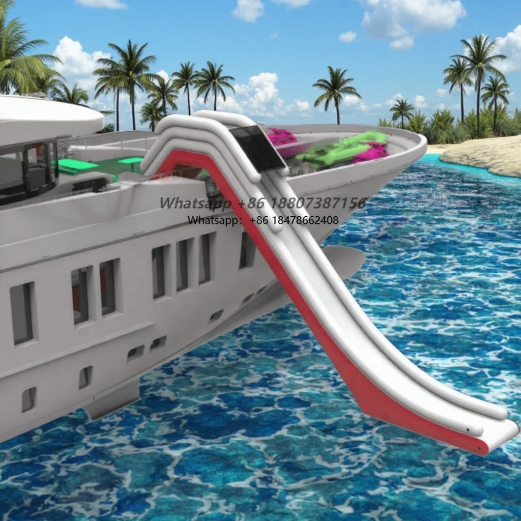 

Commercial Floating Inflatable Water Yacht Slide Dock Funny Water Play Equipment for Amusement Facilities