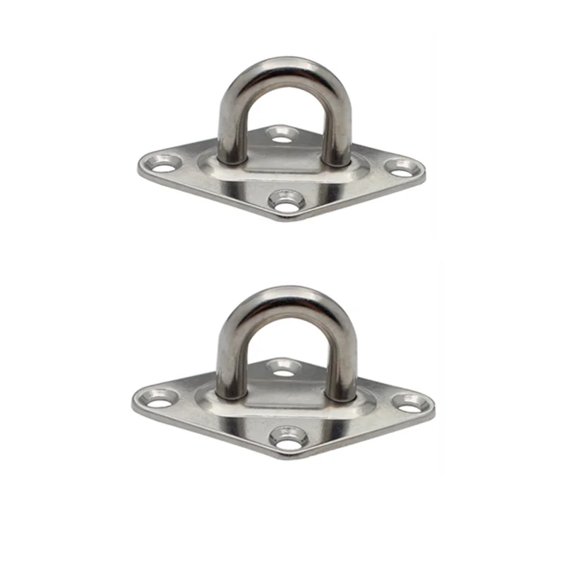 ISURE MARINE 304 Stainless Steel 5mm Diamond Door Buckle Shade Sail Accessories Hanging Eye Plate Fixing Buckle