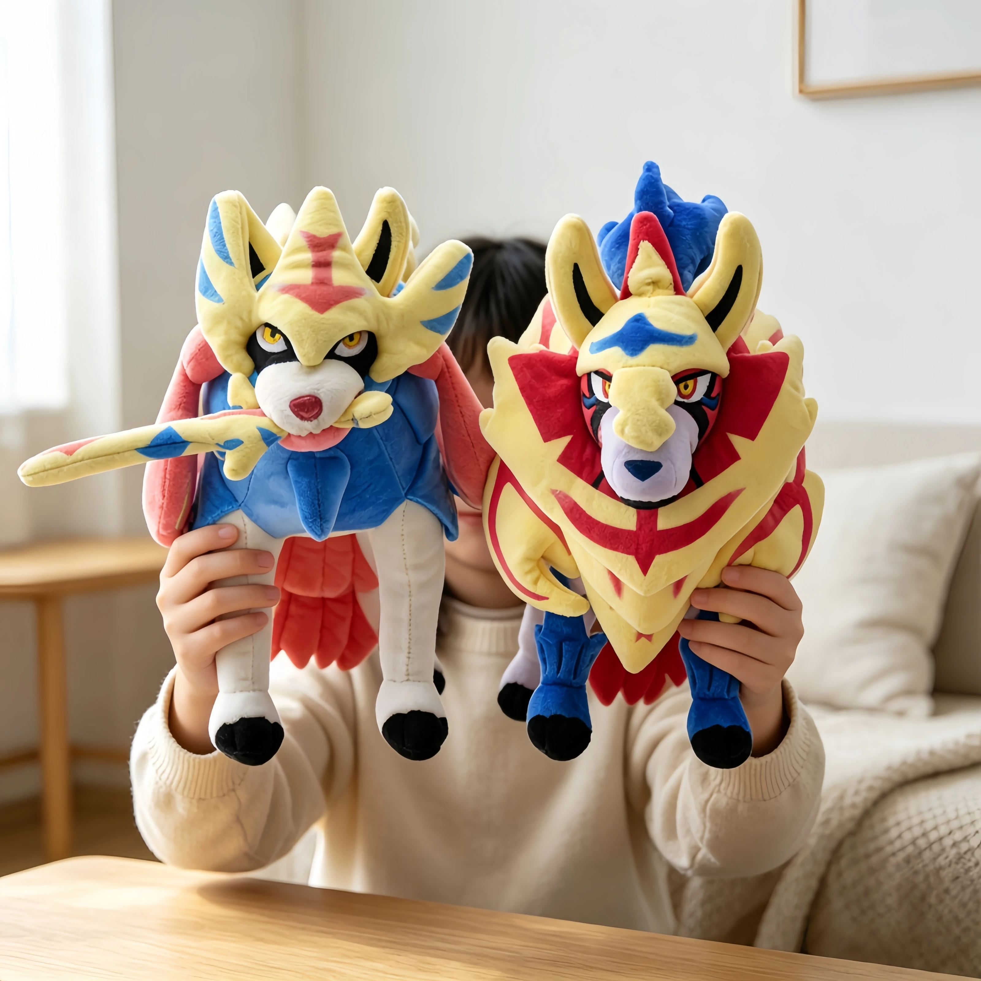 Lindos juguetes de peluche de 30cm Ⅷ Pokemon Sword&Shield, muñeco de peluche Zacian Zamazenta Dauntless Shield Intrepid Sword, regalo de Navidad genial