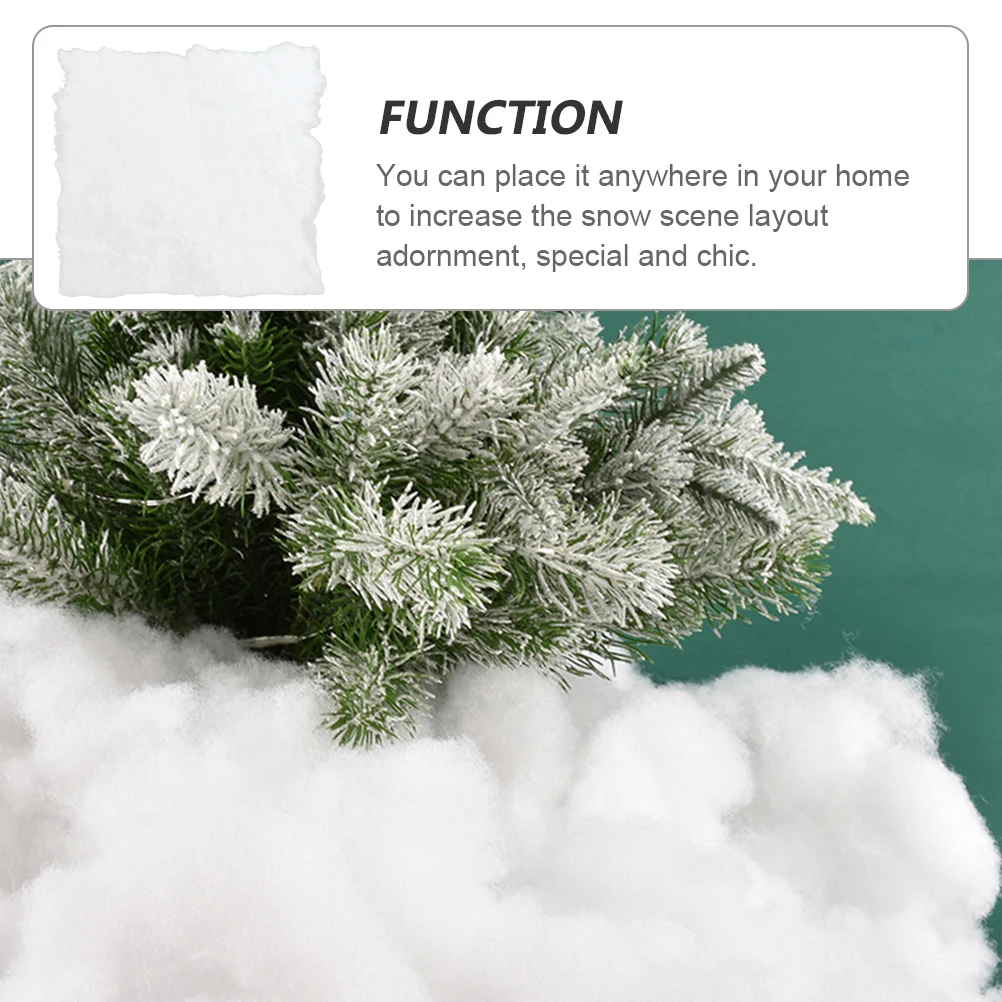 

Artificial Snow Blanket Christmas Village Display White Pet Material Lightweight Fake Snow Decoration for Crafts DIY