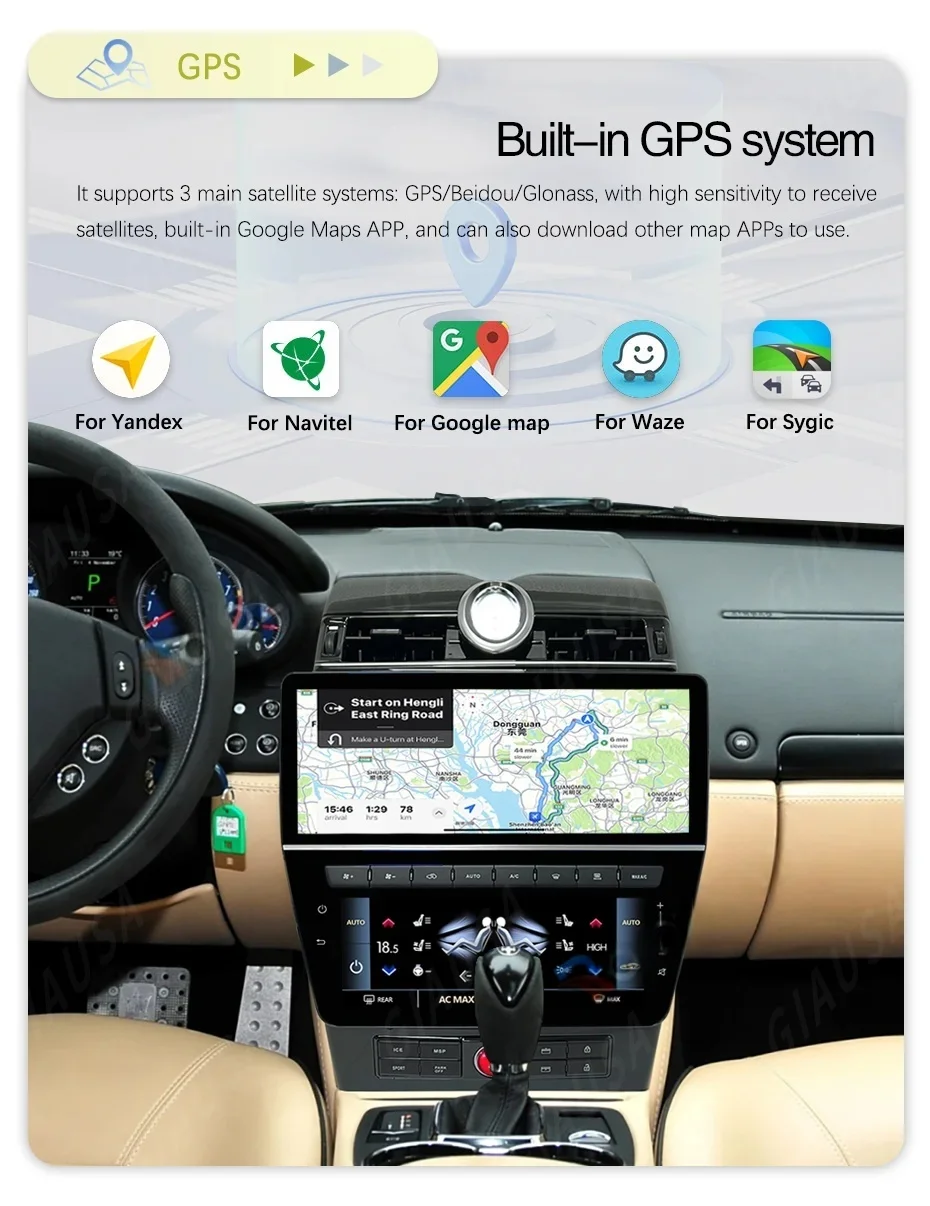 

AFJY 12,3-дюймовый автомобильный радиоплеер GPS Navi для Maserati Quattroporte 2004-2012 Android AUTO CarPlay мультимедийный плеер головное устройство