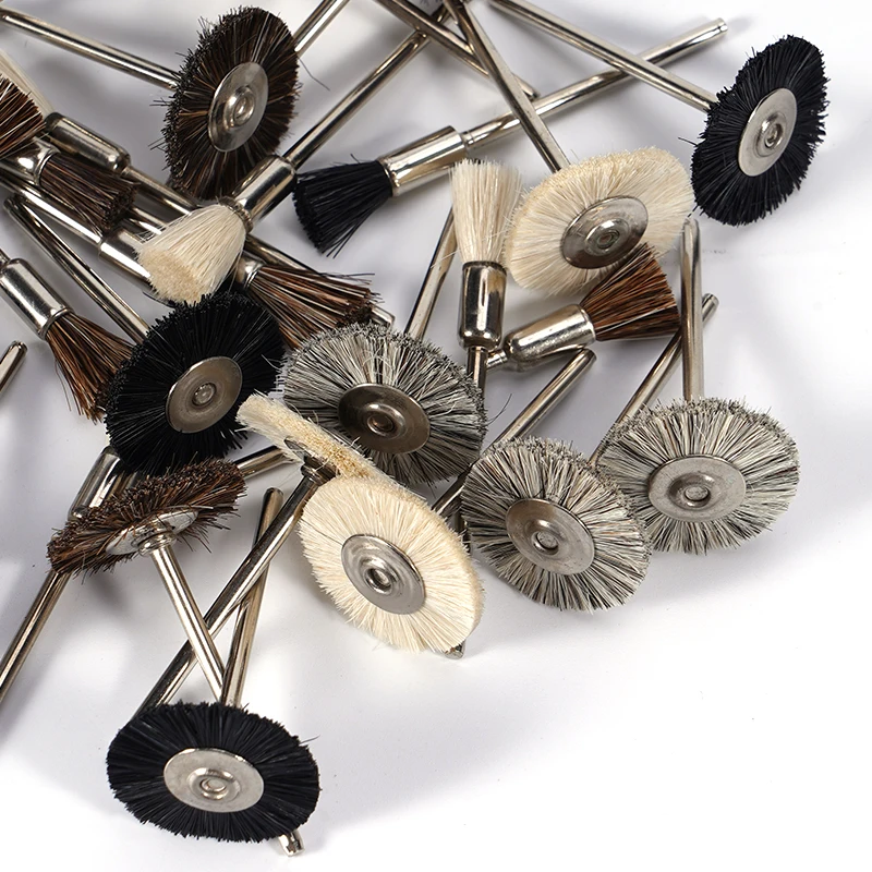 10pcs Dental Polishing Wheels Wool/Cotton/Cloth Buffing Pad Jewelry Abrasive Brush Dentist Lab Hp Brush 2.35mm Shank Rotary Tool view 5
