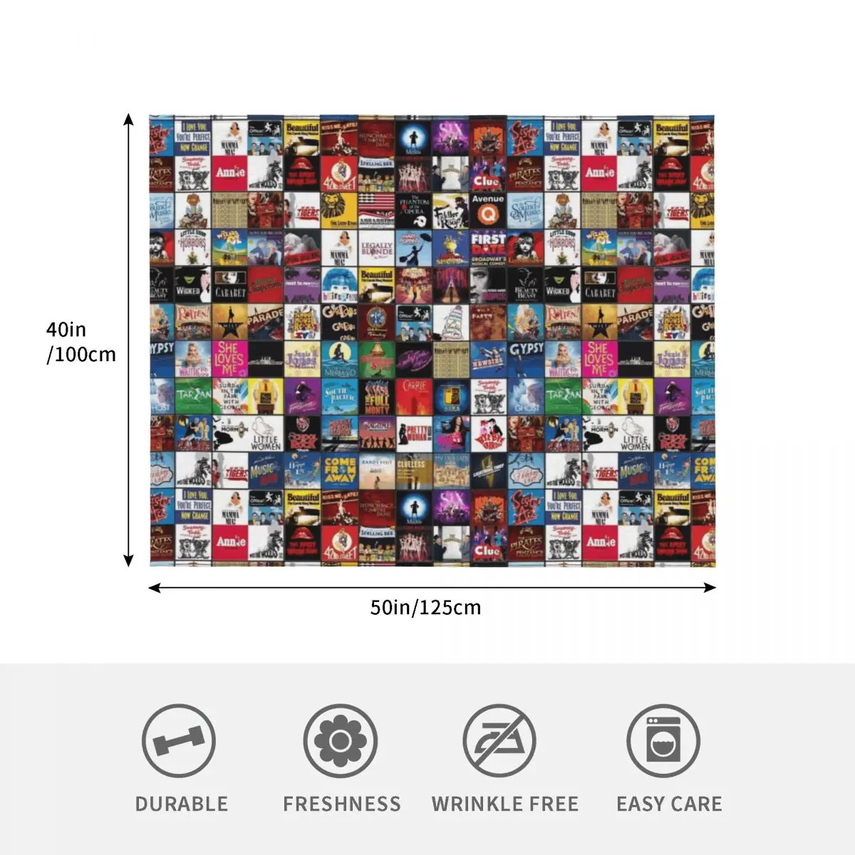 برودواي رمي بطانية للأريكة الزخرفية للطفل أنيمي للأطفال الرضع البطانيات #4