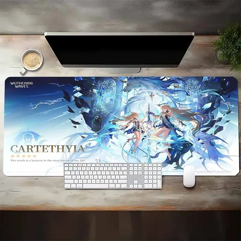 Game Wuthering Waves Cartethyia Mouse Pad Non-slip Rubber Gamer Balance Computer Mat Decoracion Deskmat Laptop Office Large Mats