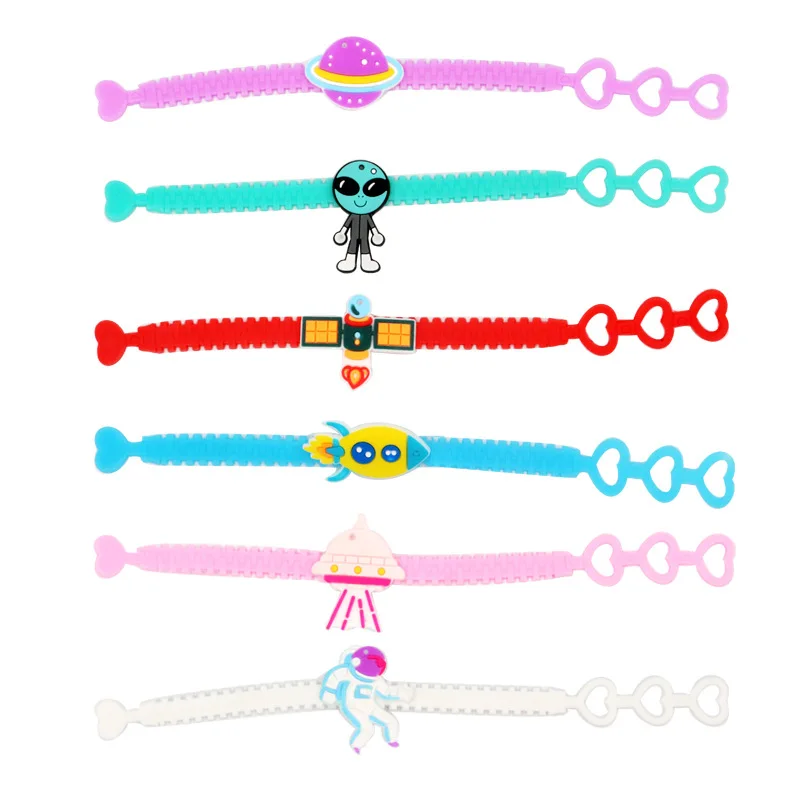 Outer Space Theme Party Supplies Astronaut Bracelet Necklace Bookmark Keychain For Baby Shower Astronaut Birthday Party Favors