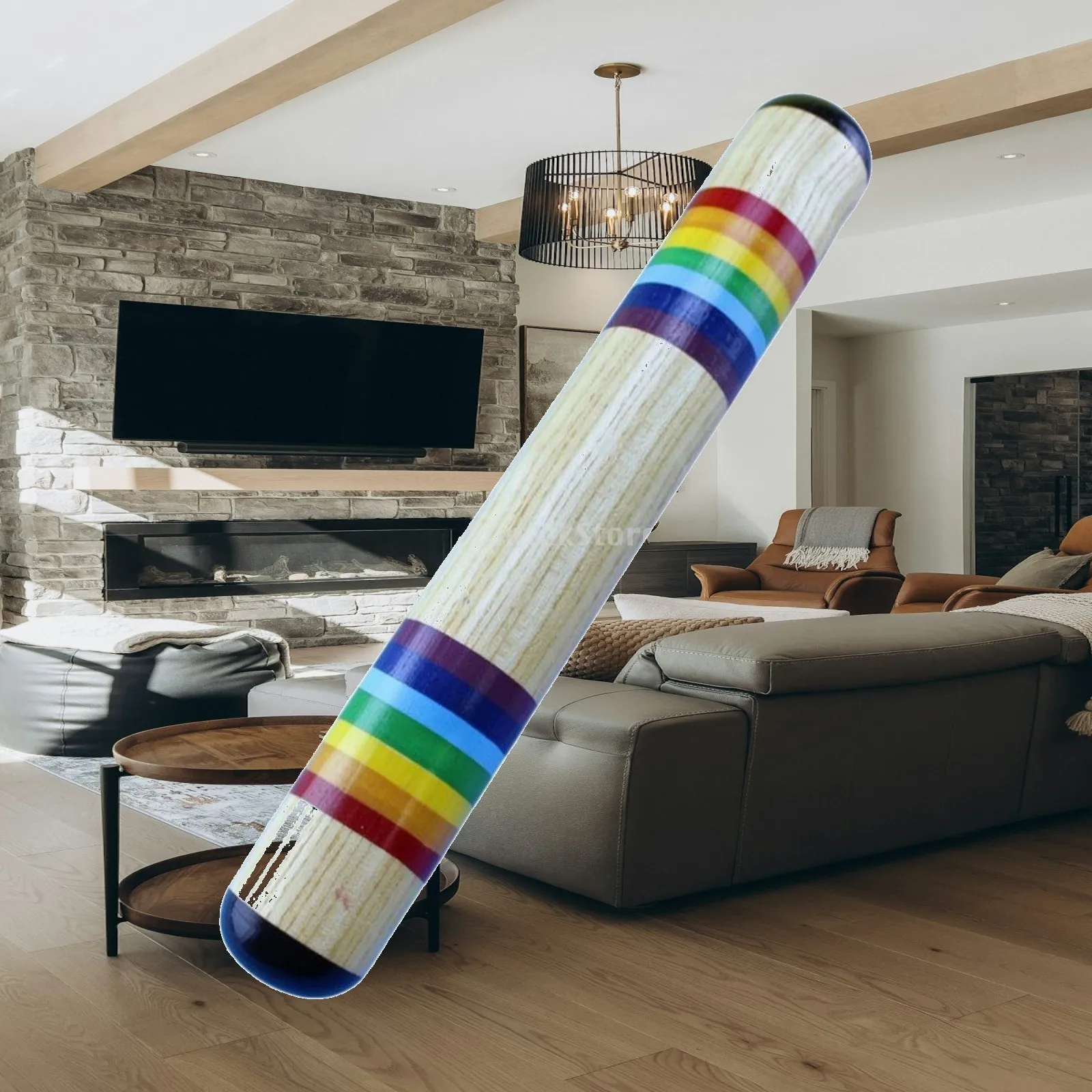 Peaceful Rainfall Tube | Wood Finish, Rainstick, Rainmaker, for Classroom