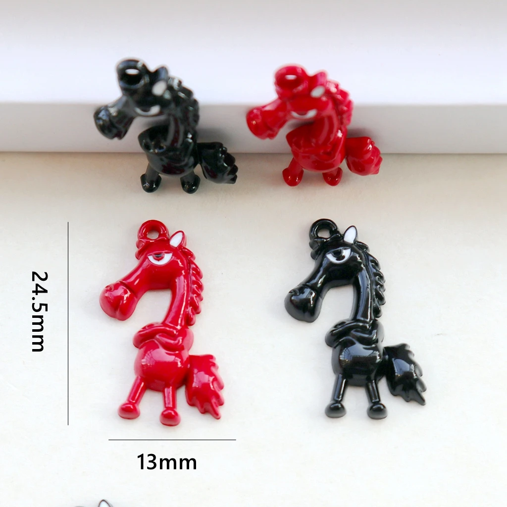 10pcs Western Horse Alloy Charms - Vintage Cowboy Metal Pendant for DIY Jewelry, Necklace Bracelet Making, Boho Biker Accessory
