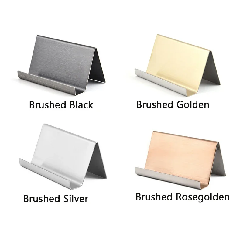 Metall Visitenkarte Namensschild Display Rack Display Stand Desktop Tisch Veranstalter Handy halter Konferenz raum Zubehör