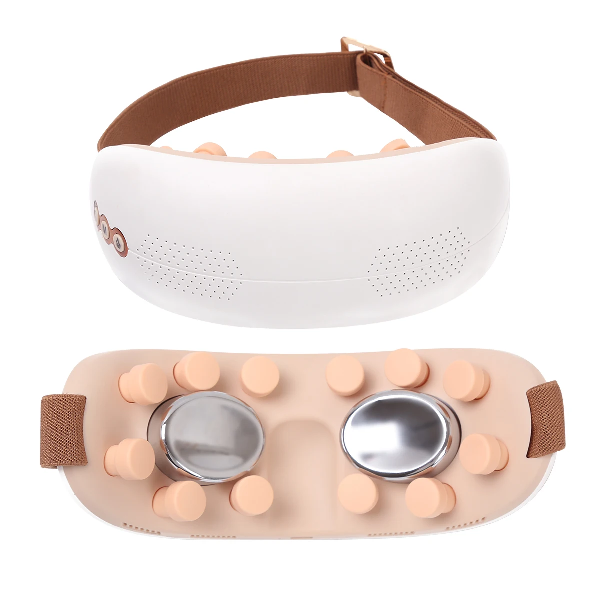 

Lightweight Heated Acupoint Vibration Massage Eye Care Mask Face Massager with New Cold Compress for Migraines Dry Eyes Relief