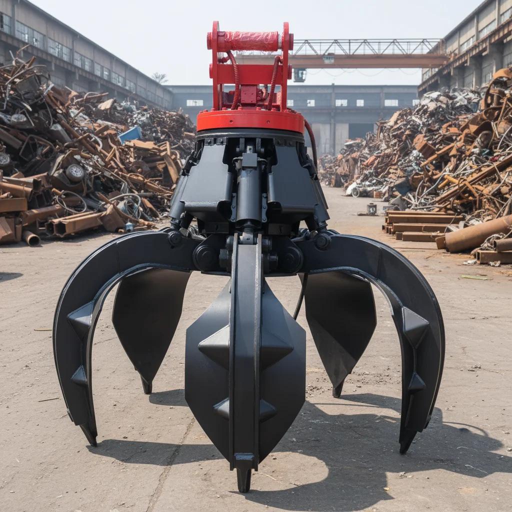 Excavator Hydraulic Rotating Grab NM400 Material Engine Core Component-Orange Peel Scrap & Waste Grab-Hot Sale From Manufacturer