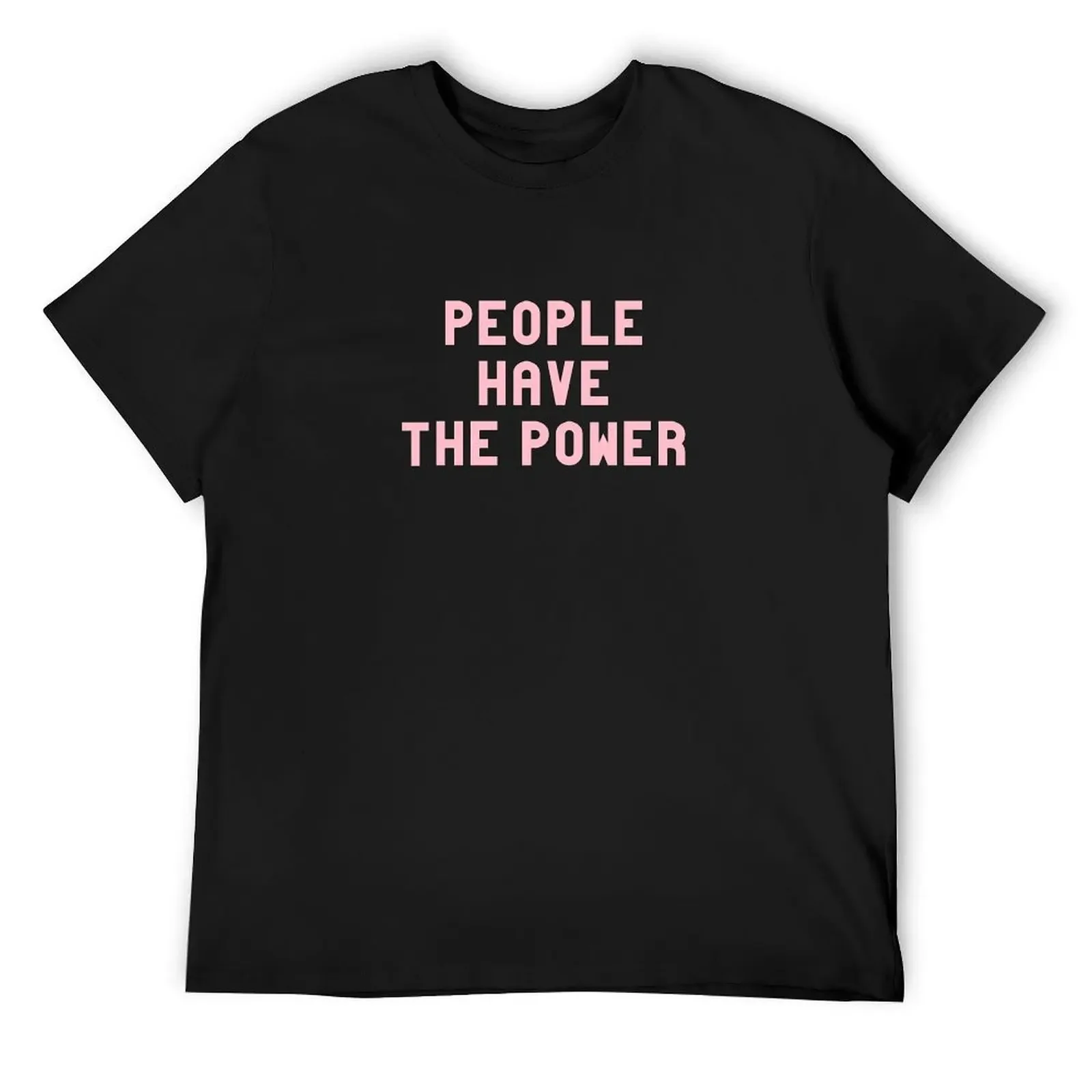 People have the power 2, pink T-Shirt oversizeds hippie clothes Short sleeve tee heavy weight t shirts for men