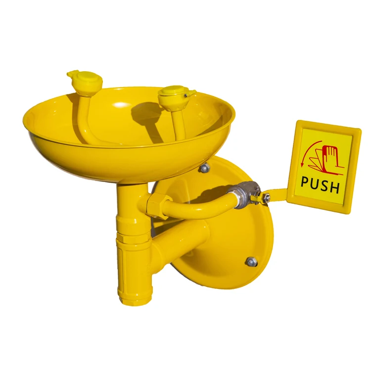 

304 Stainless Steel Wall Mounted Lab Eyewash Station With ABS Eyewashers Safety Product