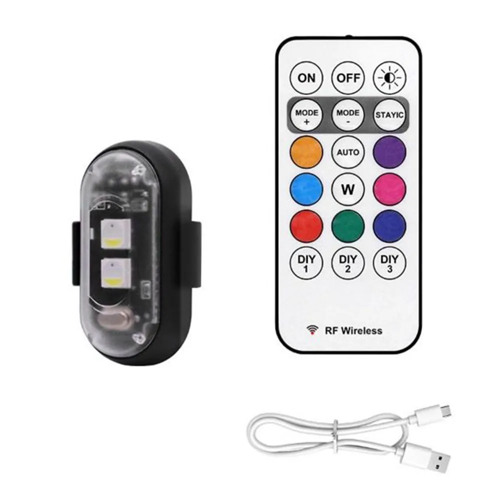 

8 Colors Wireless LED Strobe Lights Waterproof Ultra-Bright Flashing Bicycle Light Anti-Collision Multifunctional