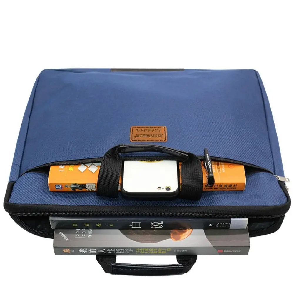 Borsa per documenti portatile A4 in tessuto Oxford Organizzatore di file con cerniera Cartella di file A4 Valigetta da lavoro Borsa per documenti multistrato Studente