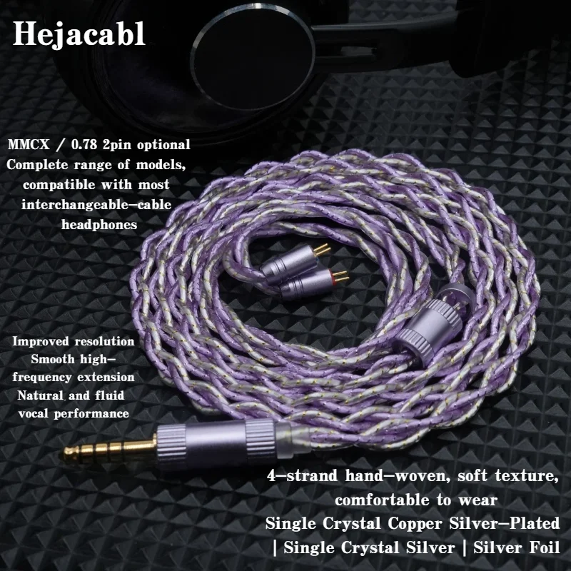 

Высококачественный 4-жильный кабель для наушников IEM с серебряным покрытием из меди OCC, с серебряной фольгой, 2-контактный, 0.78 мм, MMCX, съемный, для KZ