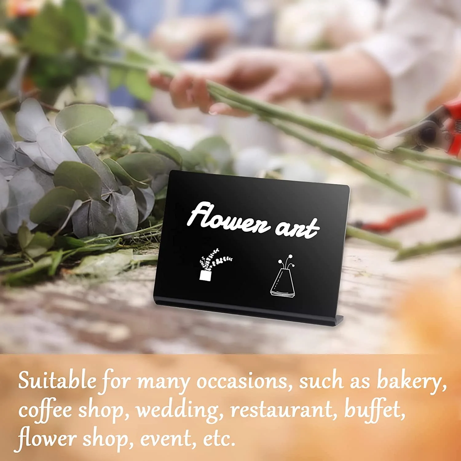 15 Pcs Acrylic Mini Chalkboard Sign for Food 4 x 3 Inch Small Chalkboard Sign Tabletop Chalkboard Signs Blackboard B