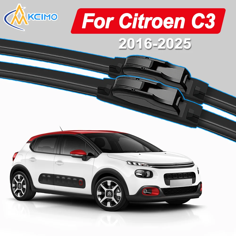 

2Pcs Front Windshield Wiper Blades For Citroen C3 SX/SY 2016-2025 Citroën C3 Cross Windscreen Window Car Accessories