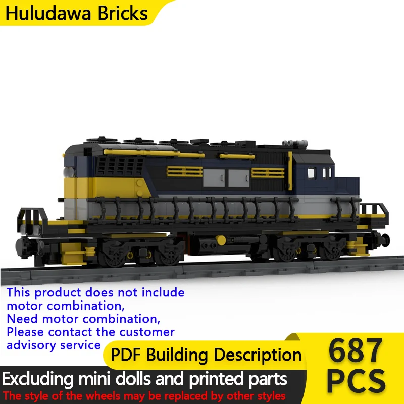 City Car Model MOC Building Bricks Railway Transport Train Engine Modular Technology Children Holiday Gifts Assemble Toys Suit